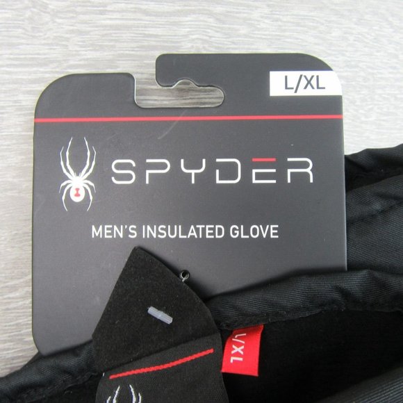 Spyder Insulated Ski Winter Snow Black Red Gloves Men's Size Large / XL NEW - Picture 4 of 11